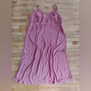 XL Montelle Intimates Elegant Pink Lace Nightgown Chemise